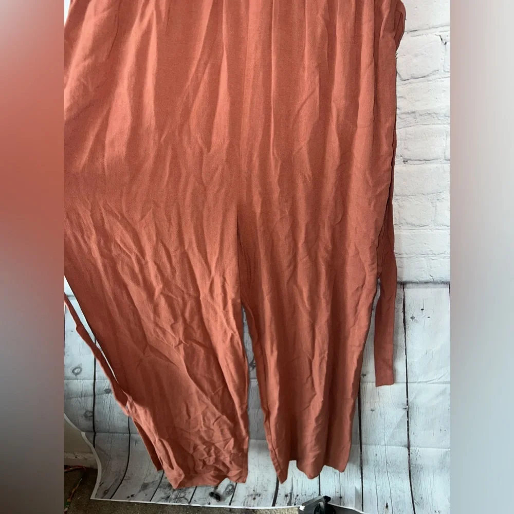BRAND NWT Apt. 9 Dark Orange Long Romper size S - Picture 7 of 16